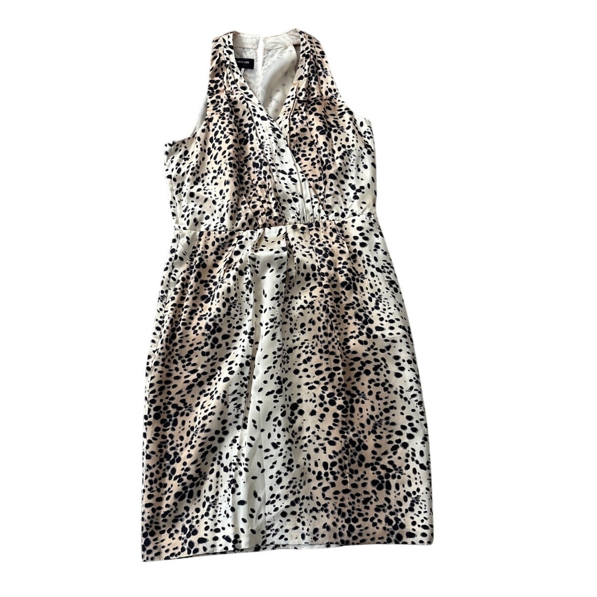 Vintage Jones New York 100% Silk Cheetah Print Dress Size 10 Canyon Ranch